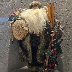 Standing Santa Claus 18" Old World Santa with Fur Coat